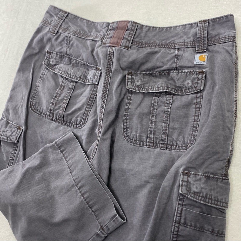 Carhartt Cargo Crop Pants Womens 10 Relaxed Fit Utility Pockets Outdoor Work - Picture 6 of 11